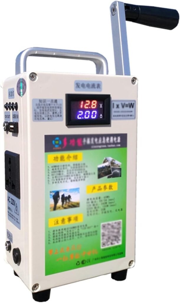 Outdoor Charger Generators 150W Hand Crank Generator, Camping Hand Crank Generator For Mobile Phone Charging,Portable Power Station With 220V Outlets DC12V USB5V Emergency Power Supply(220v)