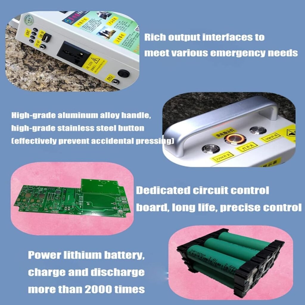 Outdoor Charger Generators 150W Hand Crank Generator, Camping Hand Crank Generator For Mobile Phone Charging,Portable Power Station With 220V Outlets DC12V USB5V Emergency Power Supply(220v)