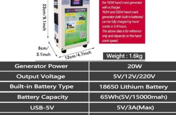 Camping Hand Crank Generator For Mobile Phone Charging review