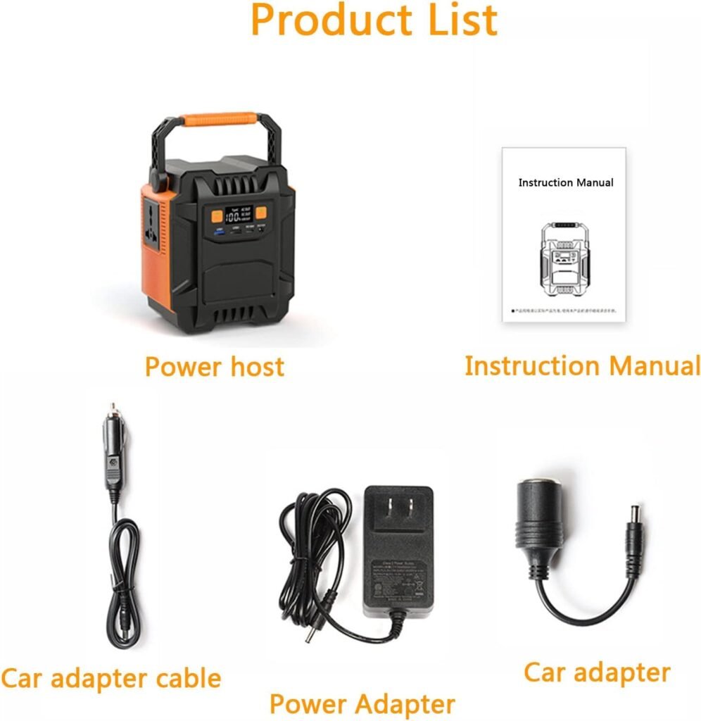 Portable Power Station 200W/ 172.8Wh/ 48000mAh Lithium Battery Portable Charging Station 110V/ 220V Pure Sine Wave AC Outlet for Camping, Home Laptop Emergency Backup