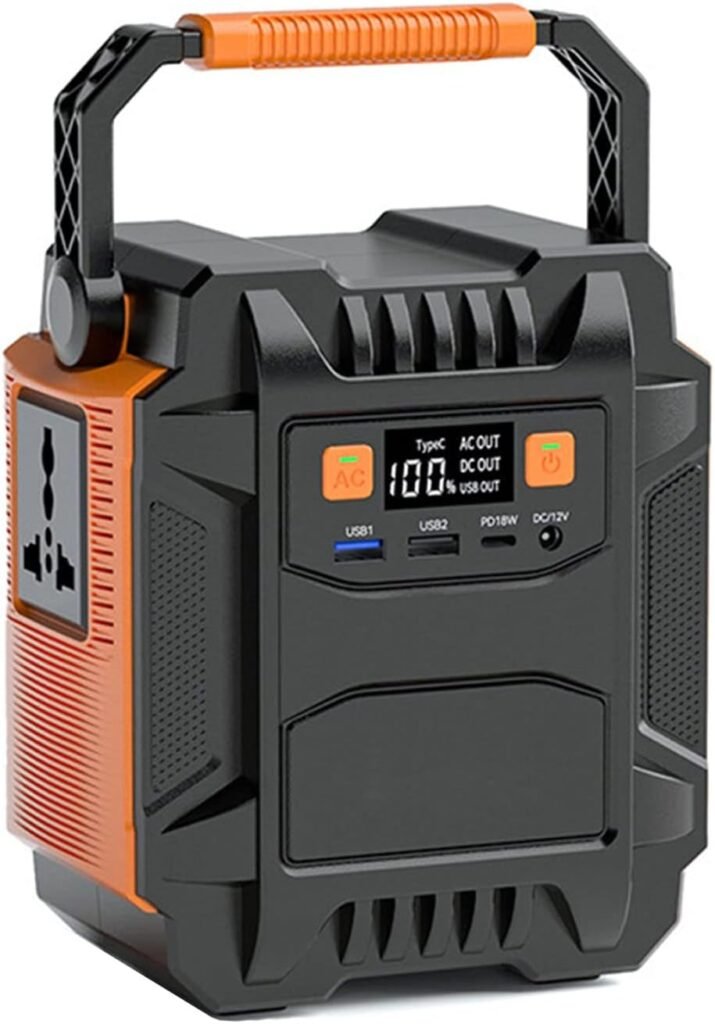 Portable Power Station 200W/ 172.8Wh/ 48000mAh Lithium Battery Portable Charging Station 110V/ 220V Pure Sine Wave AC Outlet for Camping, Home Laptop Emergency Backup