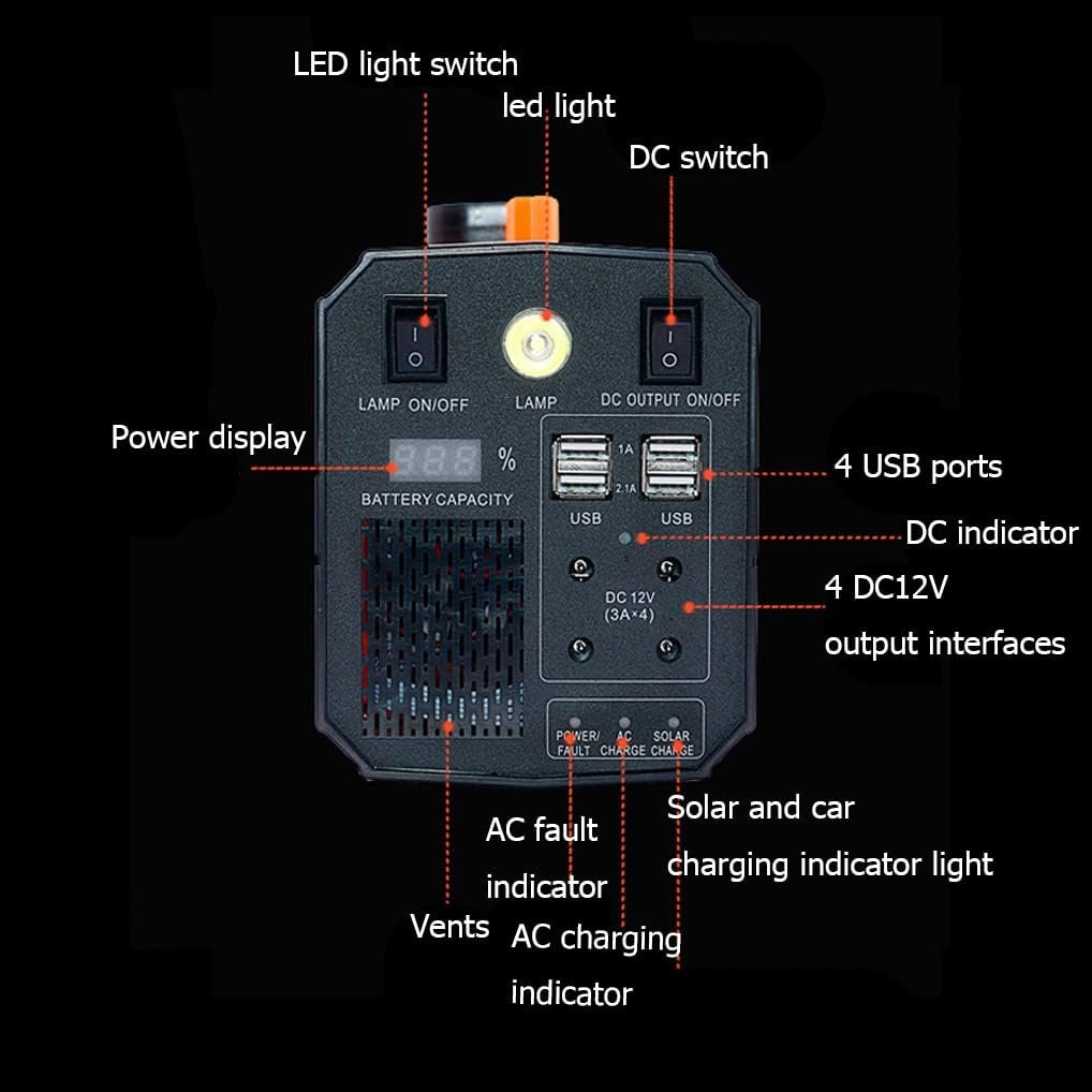 Portable Power Station 26Ah 31Ah 40Ah Outdoor Solar Generator Mobile Lithium Battery Pack with 110V/500W AC Outlet (Not Include Solar Panel),220V/110V,500W26Ah