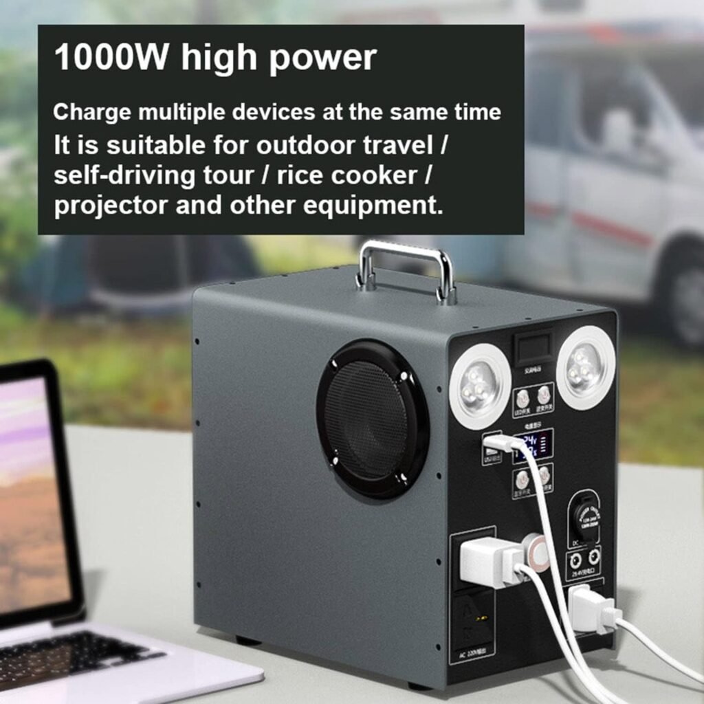 Portable Power Station, 1087wh Portable Generator with LED Flashlight and Multiple Plug and Play AC/USB/USB C/12V DC Outlets for Home, Outdoors Adventures,220V/1000W~1087wh          [Energy Class A]