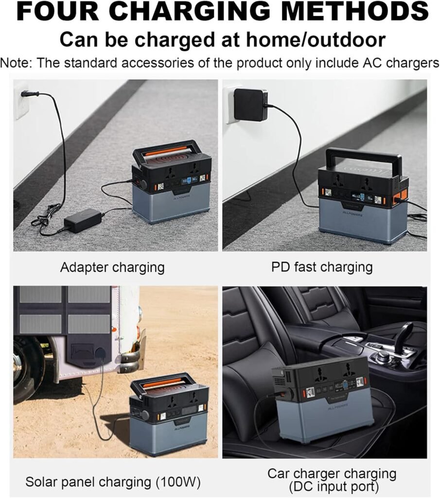 Portable Power Station 700W/606Wh lithium battery Backup Solar Generator, with AC Outlets, 60W USB-C Emergency Supplies for Outdoor Camping Road Trip Home Use,220V [Energy Class A]