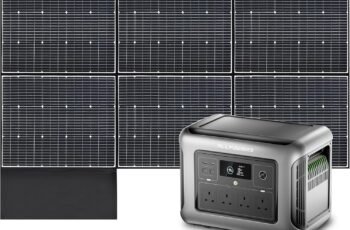 ALLPOWERS R1500 LITE Portable Power Station with 600W Solar Panel, 1600W (Peak 3200W) Solar Generator, Full Charge in 50 Min, 1056Wh LiFePO4 Battery for Home Backup, Power Outages, and Camping