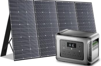 ALLPOWERS R1500 LITE Portable Power Station with Solar Panel 400W: 1056Wh LFP Battery Backup w/ 4 1600W AC/100W USB-C Outlet Solar Generator Fast Charging Electric Generator for Camping RVs Off-Grid