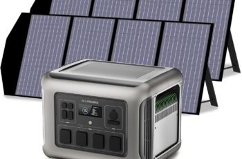 ALLPOWERS R2500 Solar Generator 2016Wh with 2x 140W Portable Solar Panels, 4 X 2500W (4000W Surge) AC Outlets, Portable Power Station, Outdoor Generator for Home Backup Outdoors Camping RV Emergency