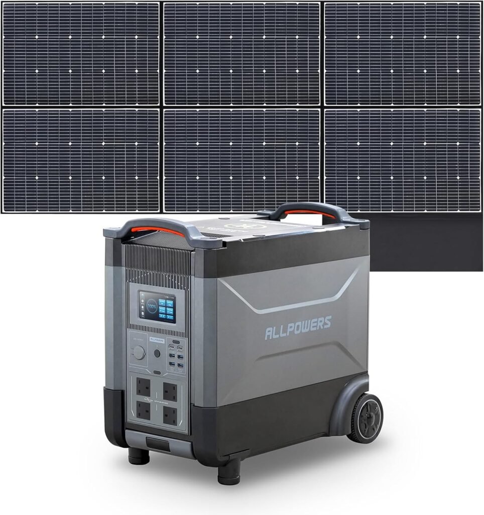 ALLPOWERS R4000 Outdoor Generator with Solar Panel 400W, 3456Wh LiFePO4 Portable Power Station, Huge 4000W AC Output, UPS Solar Generator For Home Backup RV Travel Outdoor Camping ALLPOWERS R4000 Outdoor Generator with Solar Panel 400W, 3456Wh LiFePO4 Portable Power Station, Huge 4000W AC Output, UPS Solar Generator For Home Backup RV Travel Outdoor Camping