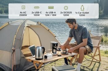 ALLPOWERS Solar Generator R2500 2016Wh with 200W Solar Panel, LiFePO4 Battery Portable Power Station, Up to 2500W AC Output, AC + Solar Fast Dual Charging 0-100% in 1 Hr For Outdoor Camping RV