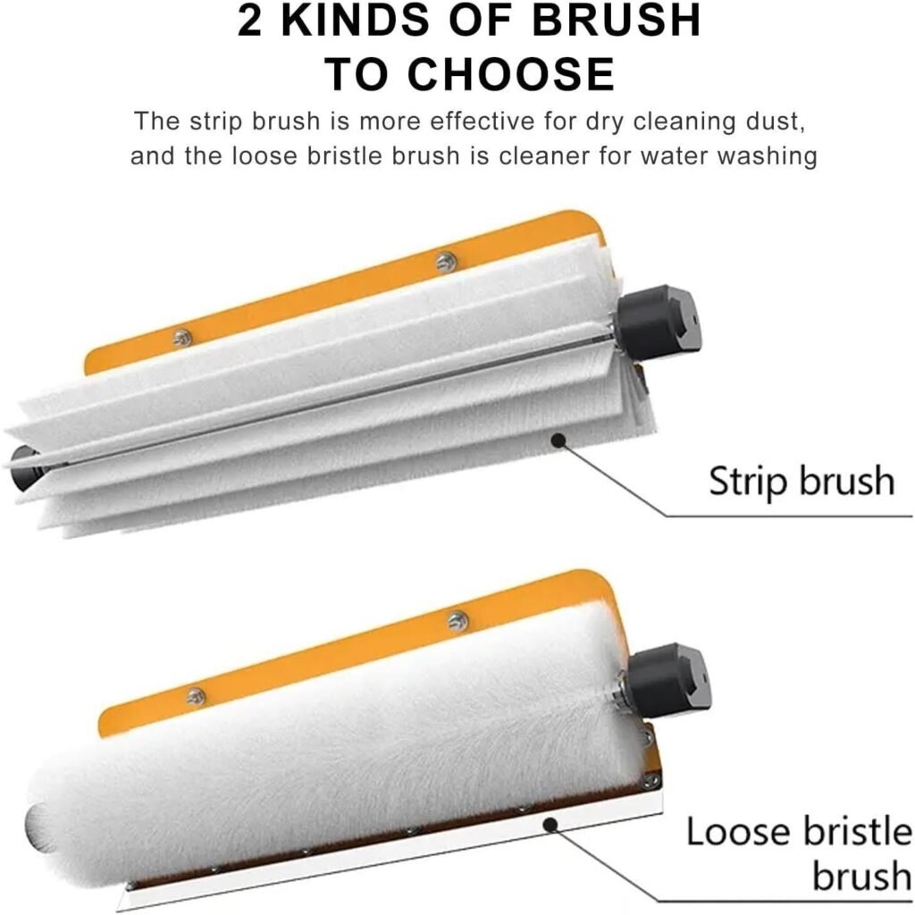 Solar Cleaning Roller Brush,Automatic Handheld Solar Panel Cleaning Roller Brush - 7.5m/25ft for Commercial Use, Ideal for Cleaning Photovoltaic Systems  Centralized Power Stations (Loose