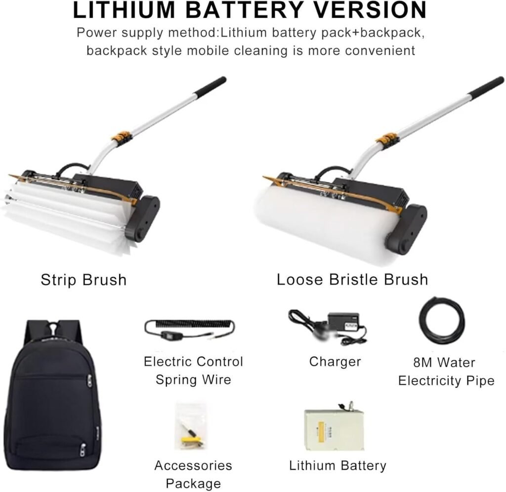 Solar Cleaning Roller Brush,Handheld Automatic Solar Panel Cleaning Roller Brush 7.5m/25ft - Commercial Equipment for Efficient Cleaning of Photovoltaic Systems  Power Stations