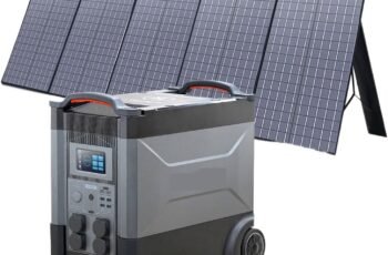 Solar Generator R4000 With 400W Panel, 4 X 4000W (6000W Surge) AC Outlets, 3600Wh Portable Power Station Ultra-Long Battery Life