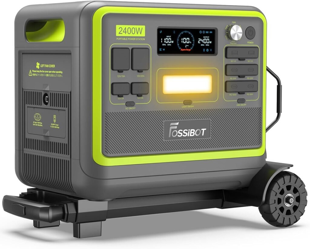 FOSSIBOT F2400+HandTruck Power Station,2048Wh Power Station high-performance LFP Backup Battery,total ports,3x 240V AC Outlets,Quick Charge in 1.5H,UPS,Solar Generator,for RV/Camping/outdoor/Home FOSSIBOT F2400+HandTruck Power Station,2048Wh Power Station high-performance LFP Backup Battery,total ports,3x 240V AC Outlets,Quick Charge in 1.5H,UPS,Solar Generator,for RV/Camping/outdoor/Home
